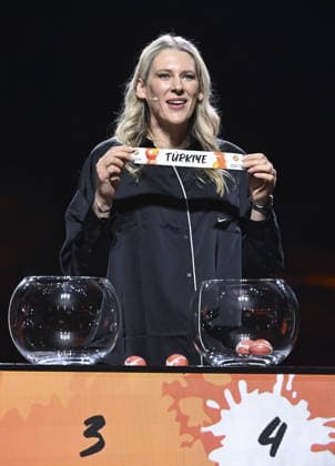Turkish Women s National Basketball Team s opponents for the 2026 World Cup BERLIN, GERMANY - APRIL 21: Turkiye’s National Women’s Basketball Team is drawn into Group C with Australia, Belgium and Puerto Rico during the draw ceremony for the 2026 FIBA Women’s Basketball World Cup held at Kraftwerk Berlin on April 21, 2026, in Berlin, Germany. Halil Sagirkaya Anadolu Berlin Germany. Editorial use only. Please get in touch for any other usage.  Copyright: x2026xAnadoluxHalilxSagirkayax