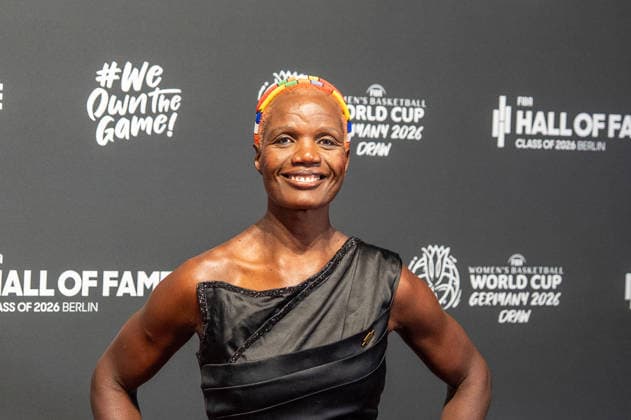 Deutschland: FIBA World Cup Germany 2026 Gruppenauslosung und Hall of Fame Zeremonie, Class of 2026, am 21.04. in Berlin, Kraftwerk: Clarisse Machanguana Copyright: xSvenxHeidmannx