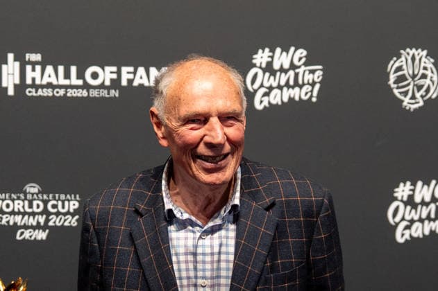 Deutschland: FIBA World Cup Germany 2026 Gruppenauslosung und Hall of Fame Zeremonie, Class of 2026, am 21.04. in Berlin, Kraftwerk: Holger Geschwindner Copyright: xSvenxHeidmannx