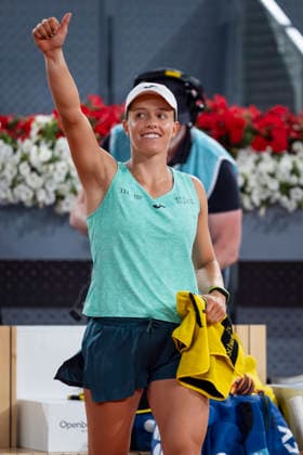 Mutua Madrid Open - Day Two MADRID, SPAIN - APRIL 21: Kaitlin Quevedo of Spain celebrates the victory against Venus Williams of The United States during their Women s single round 1 match during the Mutua Madrid Open 2026 tournament celebrated at La Caja Magica on April 21, 2026 in Madrid, Spain. Madrid La Caja Magica Madrid Spain Copyright: xAlbertoxGardinx AGardin_20260421_Tennis_Mutua_Day2_0179