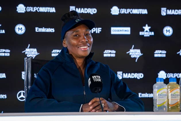 Mutua Madrid Open - Day Two MADRID, SPAIN - APRIL 21: Venus Williams of The United States speaks during the press conference, PK, Pressekonferenz after been beaten by Kaitlin Quevedo of Spain during their Women s single round 1 match during the Mutua Madrid Open 2026 tournament celebrated at La Caja Magica on April 21, 2026 in Madrid, Spain. Madrid La Caja Magica Madrid Spain Copyright: xAlbertoxGardinx AGardin_20260421_Tennis_Mutua_Day2_0185