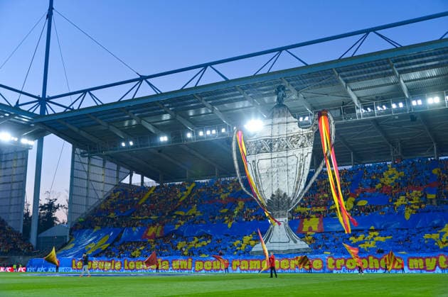 FOOTBALL : RC Lens vs Toulouse FC - Coupe de France - Demi-finale - 21 04 2026 Supporters du RC Lens - Tifo LensFrance  Copyright: xBaptistexAutissierx