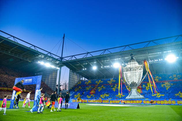 FOOTBALL : RC Lens vs Toulouse FC - Coupe de France - Demi-finale - 21 04 2026 Supporters du RC Lens - Tifo LensFrance  Copyright: xBaptistexAutissierx