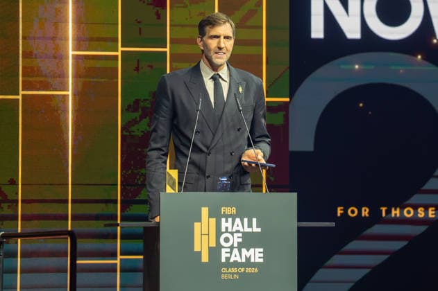 Deutschland: FIBA World Cup Germany 2026 Gruppenauslosung und Hall of Fame Zeremonie, Class of 2026, am 21.04. in Berlin, Kraftwerk: Dirk Nowitzki Copyright: xSvenxHeidmannx
