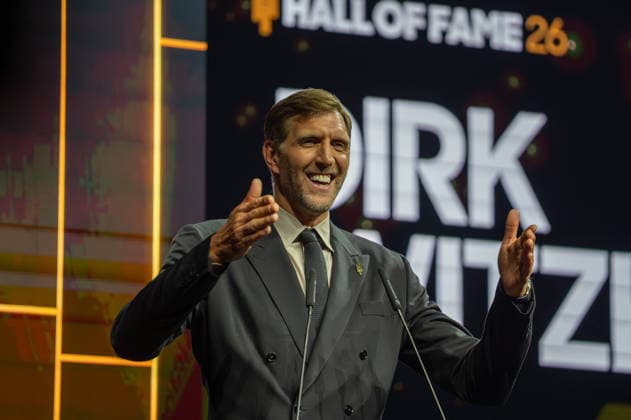 Deutschland: FIBA World Cup Germany 2026 Gruppenauslosung und Hall of Fame Zeremonie, Class of 2026, am 21.04. in Berlin, Kraftwerk: Dirk Nowitzki Copyright: xSvenxHeidmannx