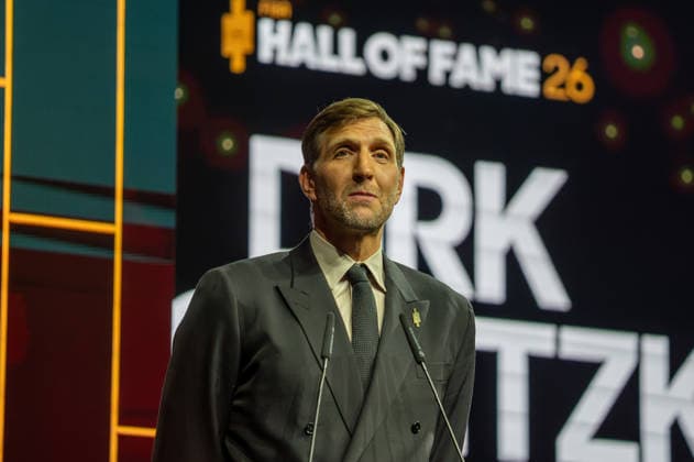 Deutschland: FIBA World Cup Germany 2026 Gruppenauslosung und Hall of Fame Zeremonie, Class of 2026, am 21.04. in Berlin, Kraftwerk: Dirk Nowitzki Copyright: xSvenxHeidmannx