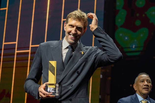 Deutschland: FIBA World Cup Germany 2026 Gruppenauslosung und Hall of Fame Zeremonie, Class of 2026, am 21.04. in Berlin, Kraftwerk: Dirk Nowitzki Copyright: xSvenxHeidmannx
