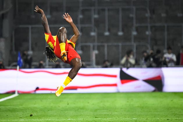 FOOTBALL : RC Lens vs Toulouse FC - Coupe de France - Demi-finale - 21 04 2026 Joie des joueurs du RC Lens aprÃ s le but de Allan Saint-Maximin (RC Lens) LensFrance  Copyright: xBaptistexAutissierx