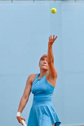 April 22, 2026, Madrid, Madrid, Spain: ELENA-GABRIELA RUSE of Romania during the Mutua Madrid Open 2026, ATP, Tennis Herren Masters 1000 and WTA, Tennis Damen 1000 tennis tournament, celebrated at Caja Magica on April 22, 2026 in Madrid, Spain. Madrid Spain - ZUMAc312 20260422_zsp_c312_269 Copyright: xOscarxManuelxSanchezx