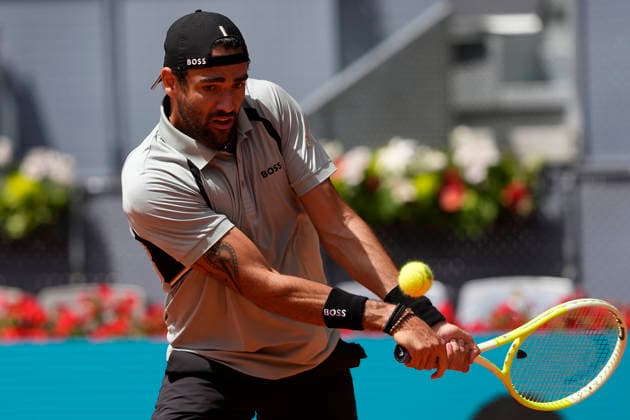 Matteo Berrettini, Italia, during Madrid Open Tennis 2025 match. April 22, 2026. (20260422280)