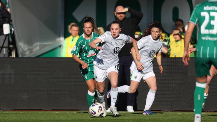 Bremen vs VfL, BL Frauen Bremen, 22.04.2026, Fußball, Frauen, Google Pixel Bundesliga, Saison 2025 2026, SV Werder Bremen vs VfL Wolfsburg, Janou Levels (VfL Wolfsburg), Deutschland