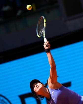 Alexandra Eala, Philippines, during Madrid Open Tennis 2025 match. April 22, 2026. (20260422395)