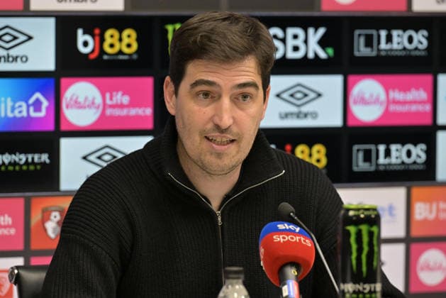 Bournemouth v Leeds United, Premier League AFC Bournemouth manager Andoni Iraola speaking in the post match press conference, PK, Pressekonferenz after the Premier League match between Bournemouth and Leeds United at the Vitality Stadium, Bournemouth, UK on 22 April 2026. Bournemouth Vitality Stadium Dorset UK Editorial use only DataCo restrictions apply See www.football-dataco.com , Copyright: xGrahamxHuntx PSI-24147-0191