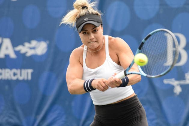 April 22, 2026, Charlottesville, Virginia, United States: Renata Zarazua of Mexico in her first round match in the Boar s Head Resort Women s Open ITF tennis tournament in Charlottesville Virginia. She defeated L. Karatancheva Charlottesville United States - ZUMAl132 20260422_zap_l132_029 Copyright: xChristopherxLevyx