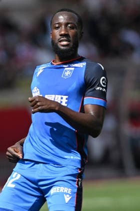 ELISHA OWUSU, Auxerre, Ligue 1 2025-26, AS Monaco-AJ Auxerre 2-2, azione, action, single shot LIGUE 1 2025-26 MONACO-AUXERRE 2-2