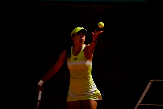 April 23, 2026, Madrid, Madrid, Spain: PETRA MARCINKO of Croatia Ã¢â‚¬ YONEX during the Mutua Madrid Open 2026, ATP, Tennis Herren Masters 1000 and WTA, Tennis Damen 1000 tennis tournament, celebrated at Caja Magica on April 22, 2026 in Madrid, Spain. Madrid Spain - ZUMAc312 20260423_zsp_c312_031 Copyright: xOscarxManuelxSanchezx