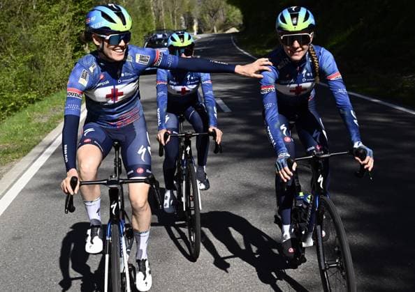 a training and track reconnaissance session, in La Gleize, ahead of the Liege-Bastogne-Liege one day cycling race, on Thursday 23 April 2026. ERICxLALMAND  x171744723x