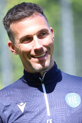 23.04.2026, xrekx, Fussball 2.Bundesliga, Karlsruher SC - Training v.l. Christian Eichner Trainer (Karlsruher SC) (DFL DFB REGULATIONS PROHIBIT ANY USE OF PHOTOGRAPHS as IMAGE SEQUENCES and or QUASI-VIDEO) Karlsruhe