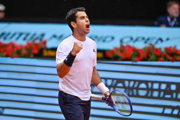 April 23, 2026, Madrid, Madrid, Spain: JAUME MUNAR of Spain †ADIDAS during the Mutua Madrid Open 2026, ATP, Tennis Herren Masters 1000 and WTA, Tennis Damen 1000 tennis tournament, celebrated at Caja Magica on April 22, 2026 in Madrid, Spain. Madrid Spain - ZUMAc312 20260423_zsp_c312_151 Copyright: xOscarxManuelxSanchezx