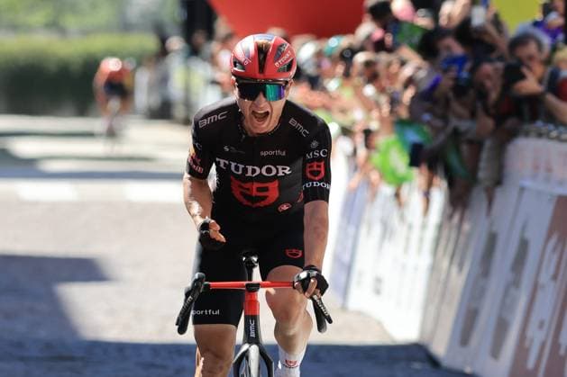 TOUR DES ALPES 2026 - UCI Cycling Race Tour of the Alps Pierre Teyssot MAXPPP ; TOUR DES ALPES 2026 - UCI Cycling Race Tour of the Alps. Trento, Italy on April 23, 2026. Stage 4, Arco - Trento (167,8 Km) Lennart JASCH (GER) wins the stage, Giulio PELLIZZARI (ITA) remains leader. Lennart JASCH (GER) Pierre Teyssot Maxppp Trento Trentino South Tyrol Italy  Copyright: xMAXPPPxPierrexTeyssotx TEY63673 TEY63673