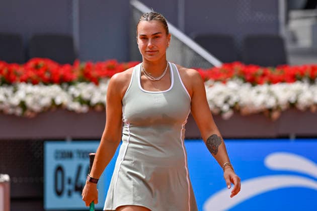 April 23, 2026, Madrid, Madrid, Spain: ARYNA SABALENKA of belarus †NIKE during the Mutua Madrid Open 2026, ATP, Tennis Herren Masters 1000 and WTA, Tennis Damen 1000 tennis tournament, celebrated at Caja Magica on April 22, 2026 in Madrid, Spain. Madrid Spain - ZUMAc312 20260423_zsp_c312_204 Copyright: xOscarxManuelxSanchezx