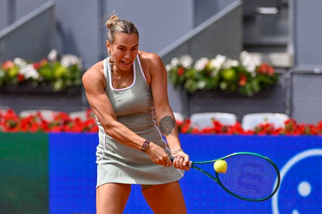 April 23, 2026, Madrid, Madrid, Spain: ARYNA SABALENKA of belarus †NIKE during the Mutua Madrid Open 2026, ATP, Tennis Herren Masters 1000 and WTA, Tennis Damen 1000 tennis tournament, celebrated at Caja Magica on April 22, 2026 in Madrid, Spain. Madrid Spain - ZUMAc312 20260423_zsp_c312_212 Copyright: xOscarxManuelxSanchezx