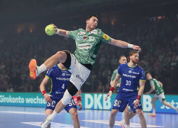 GER HBL Saison 2025 2026 FÜCHSE Berlin vs VfL Gummersbach, 23.04.26, Max-Schmeling-Halle, Berlin, Mijajlo MARSENIC (Füchse Berlin 93)