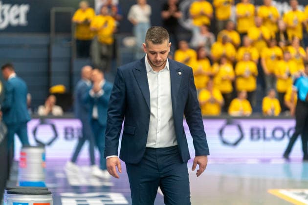 Dan Mihai Ioan (CSO Voluntari, Chef-Trainer) GER, Syntainics MBC vs. CSO Voluntari, Basketball, European North Basketball League, Spiel um Platz 3, Saison 2025 2026, 23.04.2026 GER, Syntainics MBC vs. CSO Voluntari, Basketball, European North Basketball League, Spiel um Platz 3, Saison 2025 2026, 23.04.2026 Weissenfels Copyright: xEibner-Pressefoto PiaxSchindlerx EP_PSR