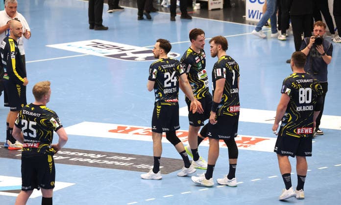 23.04.2026, Deutschland, Göppingen, Handball DAIKIN HBL Bundesliga, FRISCH AUF! Göppingen vs. Rhein-Neckar Löwen, Patrick Groetzki (RNL) enttäuscht