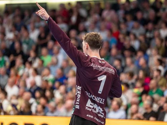 Julian Buchele (Frisch Auf Goeppingen, 01), Frisch Auf Goeppingen vs. Rhein-Neckar Loewen, Handball, 1. Bundesliga, Herren, Spielzeit 2025 2026, 23.04.2026, Frisch Auf Goeppingen vs. Rhein-Neckar Loewen, Handball, 1. Bundesliga, Herren, Spielzeit 2025 2026, 23.04.2026 Goeppingen Copyright: xEibner-Pressefoto MichaelxSchmidx EP_MST