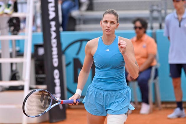 April 24, 2026, Madrid, Madrid, Spain: KAROLINA PLISKOVA of Czech Republic during the Mutua Madrid Open 2026, ATP, Tennis Herren Masters 1000 and WTA, Tennis Damen 1000 tennis tournament, celebrated at Caja Magica on April 24, 2026 in Madrid, Spain. Mutua Madrid Open 2026 - Day 5 (04.24.26) - ZUMAc312 20260424_zsp_c312_195 Copyright: xOscarxManuelxSanchezx