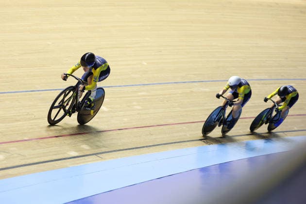 UCI Track World Cup: Nilai Picture by Alex Whitehead SWpix.com - 24 04 2026 - Cycling - UCI Track World Cup: Nilai - Velodrom Nasional Malaysia, Nilai, Malaysia - Women™s Team Sprint - First Round - Viktoriia Polishchuk (Ukraine), Alla Biletska (Ukraine), Oleksandra Lohviniuk (Ukraine) Nilai Velodrom Nasional Malaysia Malaysia Copyright: x xSWpix.comx(t axPhotographyxHubxLtd)xAlexxWhitehead SWpix.comx SWP-3030-13035