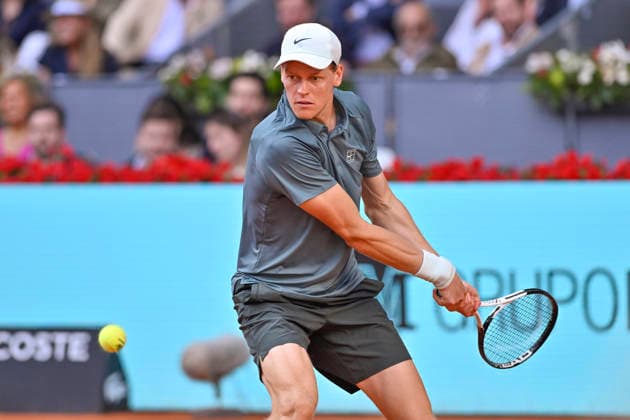 April 24, 2026, Madrid, Madrid, Spain: JANNIK SINNER of italy - NIKE during the Mutua Madrid Open 2026, ATP, Tennis Herren Masters 1000 and WTA, Tennis Damen 1000 tennis tournament, celebrated at Caja Magica on April 24, 2026 in Madrid, Spain. Madrid Spain - ZUMAc312 20260424_zsp_c312_557 Copyright: xOscarxManuelxSanchezx