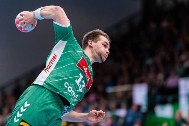 Ian Weber (GWD Minden, 13) GER, GWD Minden vs. ThSV Eisenach, Handball, 1. Bundesliga, 29. Spieltag, Spielzeit 2025 2026, 24.04.2026 GER, GWD Minden vs. ThSV Eisenach, Handball, 1. Bundesliga, 29. Spieltag, Spielzeit 2025 2026, 24.04.2026 Minden Copyright: xEibner-Pressefoto JanxRollingerx EP_JSK