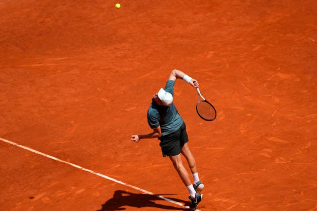 Jannik Sinner, Italy, during Madrid Open Tennis 2025 match. April 24, 2026. (20260424607)