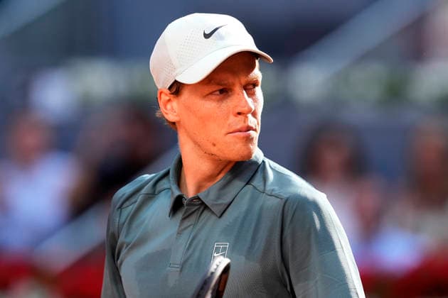 Jannik Sinner, Italy, during Madrid Open Tennis 2025 match. April 24, 2026. (20260424955)