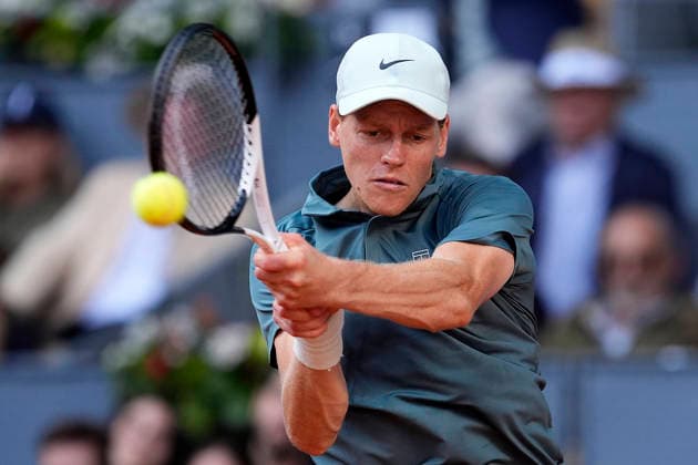 Jannik Sinner, Italy, during Madrid Open Tennis 2025 match. April 24, 2026. (20260424967)