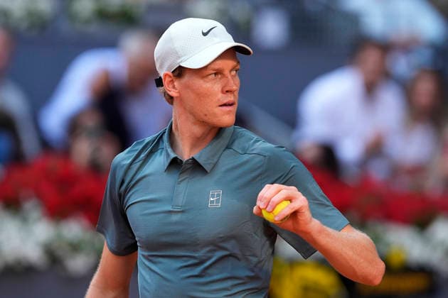 Jannik Sinner, Italy, during Madrid Open Tennis 2025 match. April 24, 2026. (20260424977)