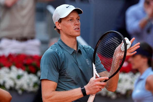Jannik Sinner, Italy, during Madrid Open Tennis 2025 match. April 24, 2026. (20260424990)