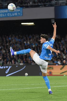 CALCIO - Serie A - SSC Napoli vs US Cremonese Miguel Gutierrez of SSC Napoli in action during the Serie A Enelive match between SSC Napoli vs US Cremonese at Diego Armando Maradona Stadium Naples Italy  Copyright: xIPAxSport ABACAx