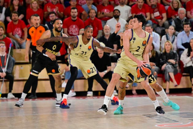 BASKET-BALL : AS Monaco VS FC Barcelona, Barca - Play-in EuroLeague - 24 04 2026 Juan Marcos (FCB) - Play-in EuroLeague match between AS Monaco and FC Barcelona on April 24, 2026 at the Gaston-MÃ decin sports hall in Monaco. MonacoMonaco  Copyright: xWilliamxCannarellax