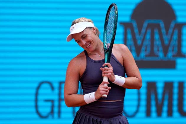 Leolia Jeanjean, France, during Madrid Open Tennis 2025 match. April 24, 2026. (20260424843)