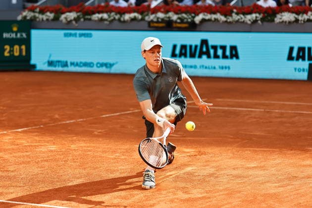 Jannik Sinner (ITA), APRIL 24, 2026 - Tennis : Jannik Sinner during singles Round of 64 match against Benjamin Bonzi on the ATP, Tennis Herren tour Masters 1000 tournaments Mutua Madrid Open tennis tournament at the Caja Magica in Madrid, Spain. Noxthirdxpartyxsales  aflo_328147249