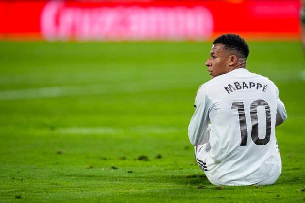 April 24, 2026, Sevilla, Sevilla, SPAIN: Kylian Mbappe of Real Madrid looks on during the Spanish league, LaLiga EA Sports, football match played between Real Betis and Real Madrid at La Cartuja stadium on April 24, 2026, in Sevilla, Spain. Sevilla SPAIN - ZUMAa181 20260424_zaa_a181_479 Copyright: xJoaquinxCorcherox