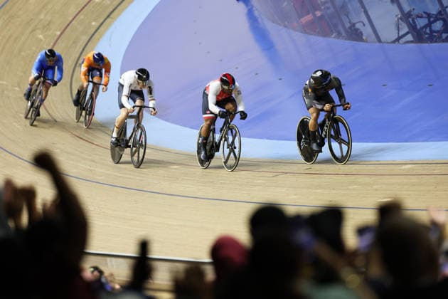 UCI Track World Cup: Nilai Picture by Alex Whitehead SWpix.com - 25 04 2026 - Cycling - UCI Track World Cup: Nilai - Velodrom Nasional Malaysia, Nilai, Malaysia - Men™s Keirin - Semifinals - Henric Hackmann (Germany), Nicholas Paul (Trinidad and Tobago), Mohd Azizulhasni Awang (Malaysia) Nilai Velodrom Nasional Malaysia Malaysia Copyright: x xSWpix.comx(t axPhotographyxHubxLtd)xAlexxWhitehead SWpix.comx SWP-3030-13103