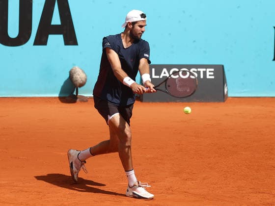 ESP: Mutua Madrid Open de Tenis Karen Khachanov during his second round match of the main draw of the Mutua Madrid Open de Tenis, played at the Caja Magica on April 25, 2026 in Madrid, Spain Madrid Spain Copyright: xALBERTOxSIMONx AgenciaxLOFx