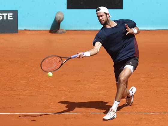 ESP: Mutua Madrid Open de Tenis Karen Khachanov during his second round match of the main draw of the Mutua Madrid Open de Tenis, played at the Caja Magica on April 25, 2026 in Madrid, Spain Madrid Spain Copyright: xALBERTOxSIMONx AgenciaxLOFx