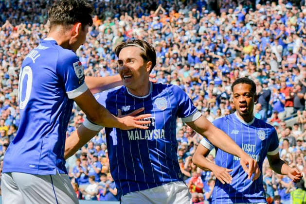 Football - 2025 2026 EFL Sky Bet League One - Cardiff City vs. Northampton Town - Cardiff City Stadium - Saturday 24th April 2026 Pic- COLORSPORT Winston Bynorth 