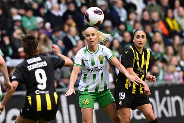 STOCKHOLM, SWEDEN 20260425 Hammarby s Stina Lennartsson during the first final match of the European Cup between Hammarby and Häcken at 3Arena. STOCKHOLM SWEDEN x10030x