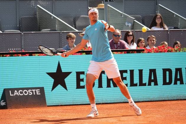 Mariano Navone (ARG) vs Alexander Zverev (ALE) during Masters Series Madrid 2026 in Madrid on Saturday, 25 April 2026. Cordon Press 